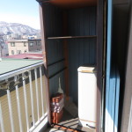 バルコニーには物置あり(収納)